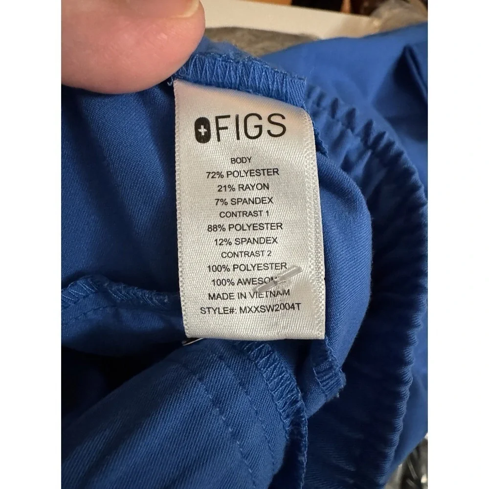 FIGS Tansen Jogger Pants Men's Size S/T Royal Blue  Scrub Medical Scrunch Leg